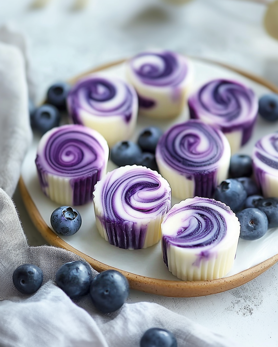 Blueberry Swirl Yogurt Bites