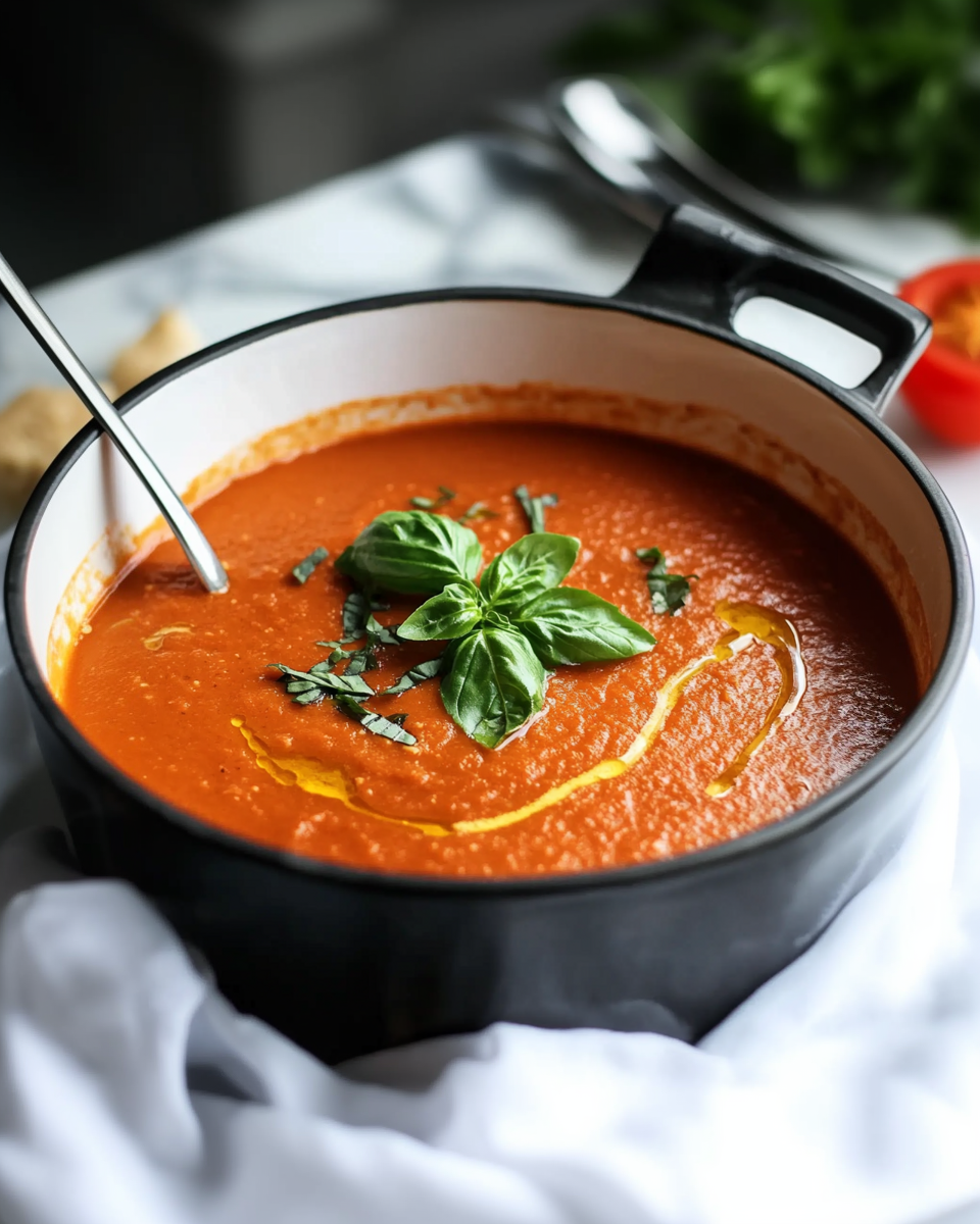 Homemade Tomato Basil Soup