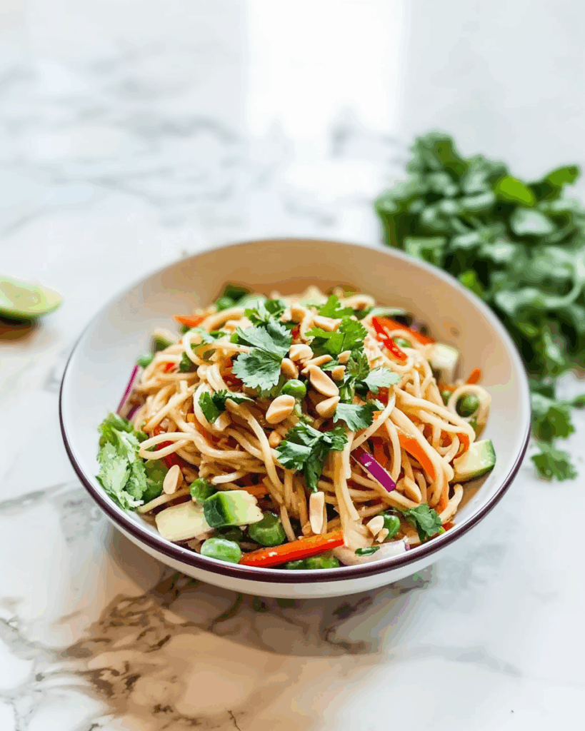 Asian Noodle Salad with Creamy Peanut Dressing