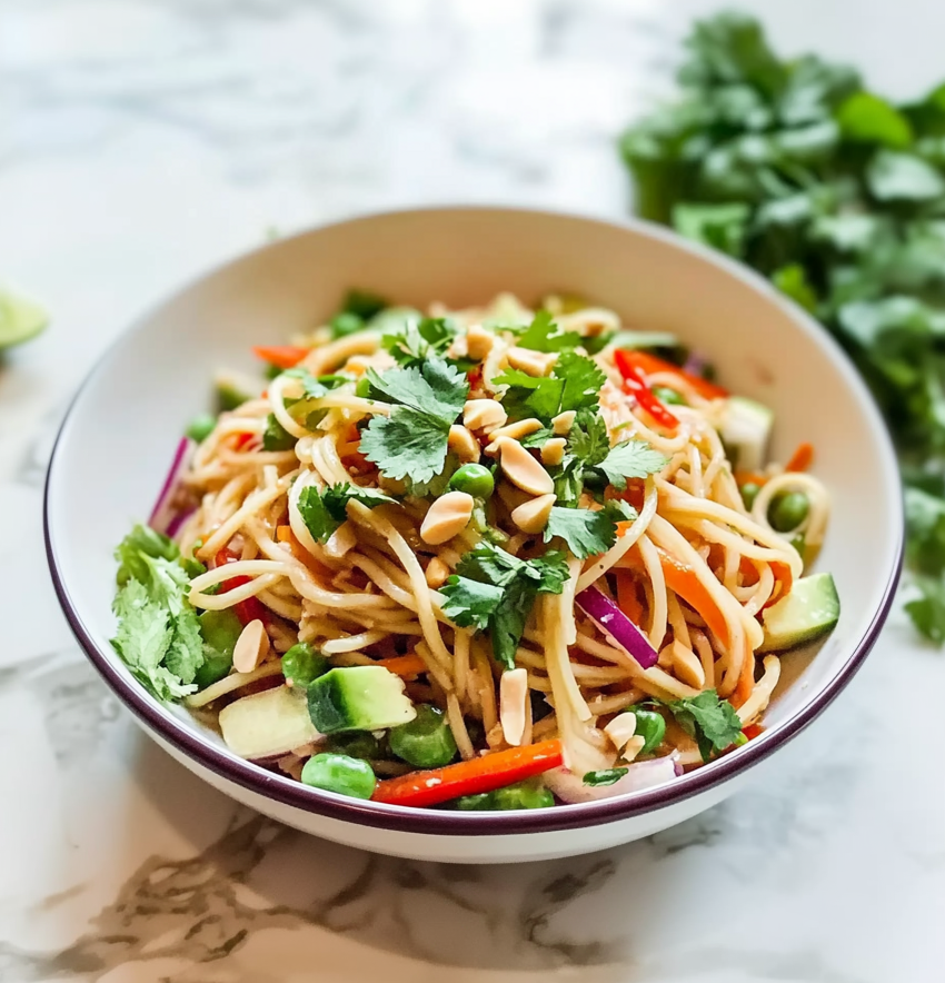 Asian Noodle Salad with Creamy Peanut Dressing