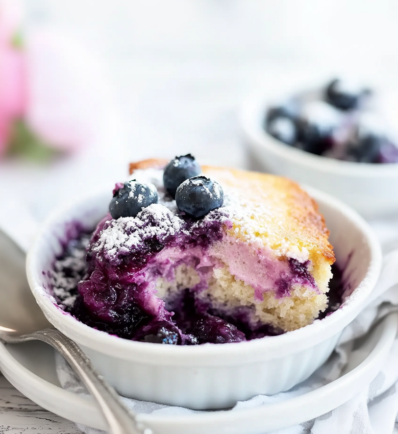 Blueberry Lemon Pudding Cake