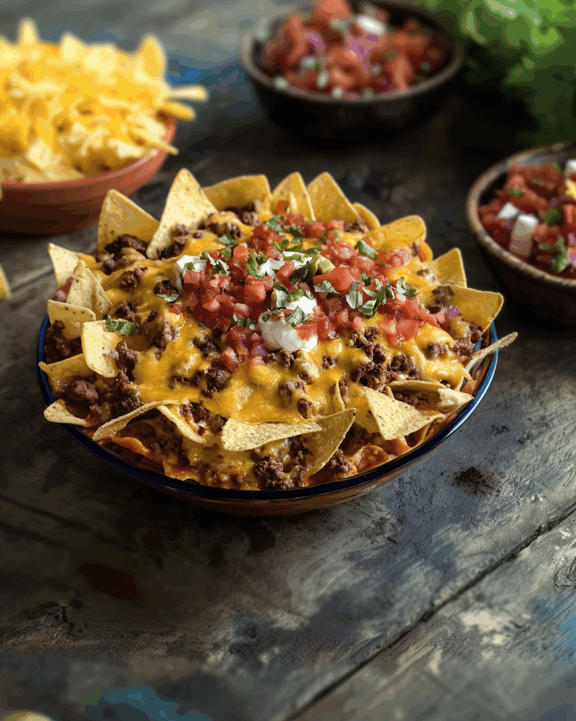 Easy Layered Nacho Casserole
