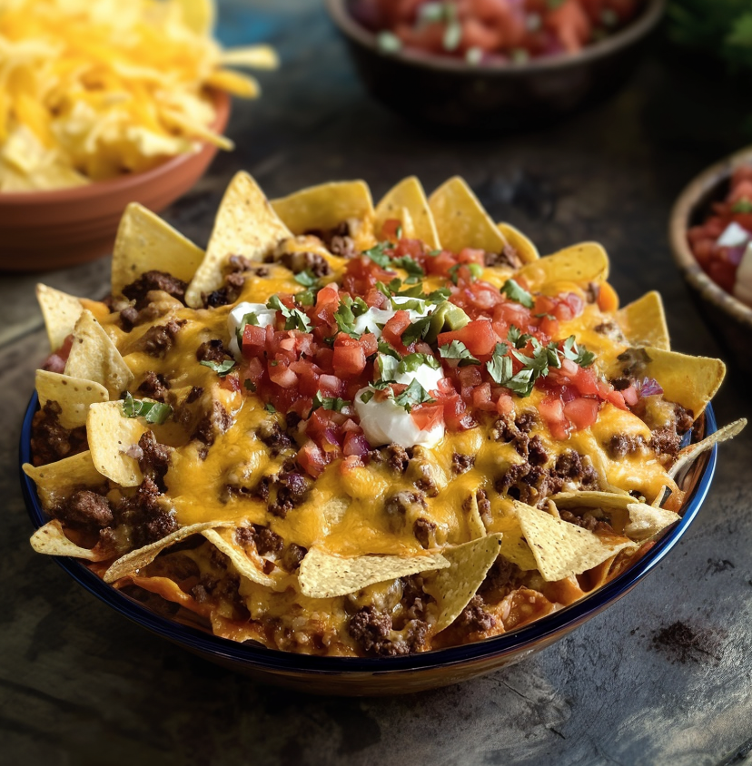Easy Layered Nacho Casserole