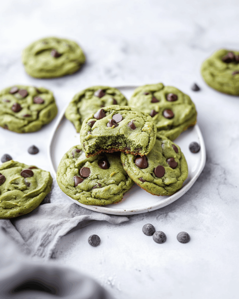 Matcha Chocolate Chip Cookies