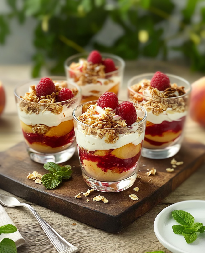 Peach Melba Parfaits