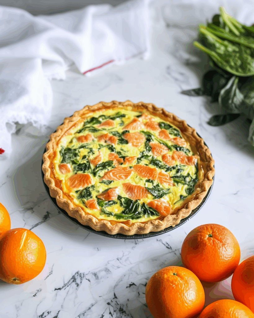 Smoked Salmon and Spinach Quiche