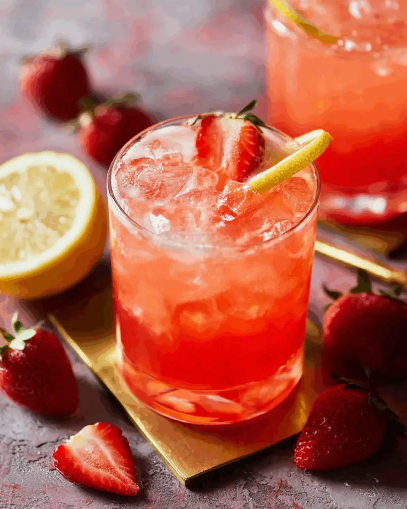 3-ingredient Strawberry Vodka Lemonade Cocktail