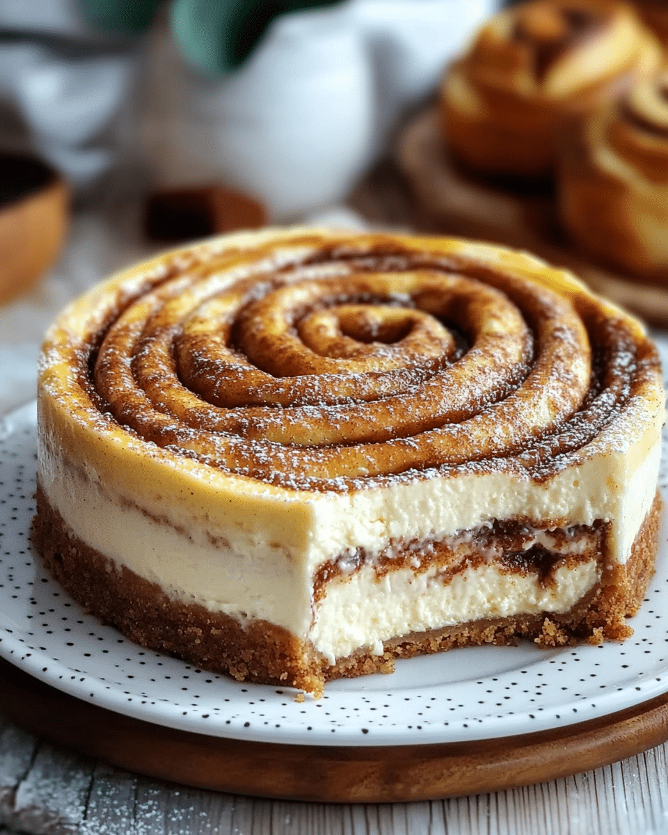 Cinnamon Roll Honeybun Cheesecake