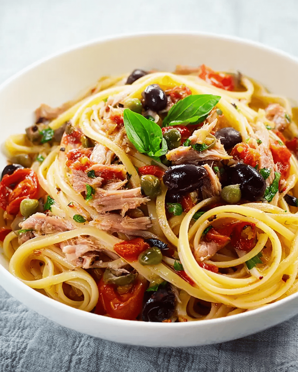 Linguine with Tuna Puttanesca