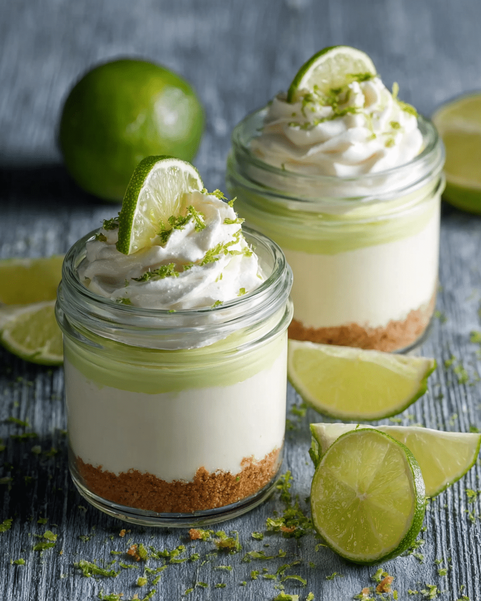 No-bake Key Lime Cheesecake Jars
