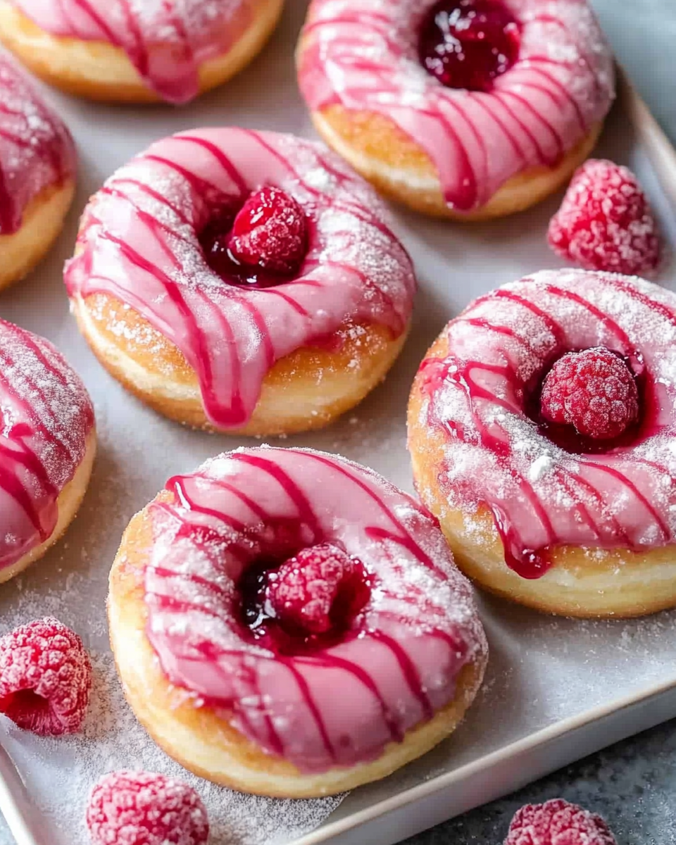 Baked Raspberry Donuts