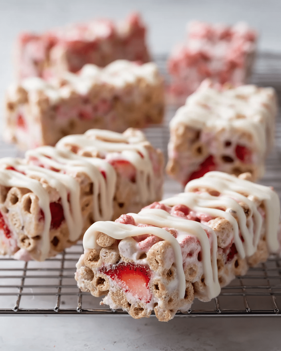 Berries and Cream Cereal Bars