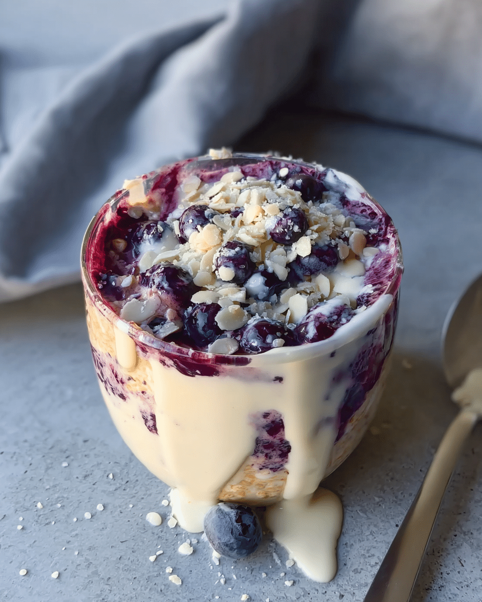 Blueberry White Chocolate Overnight Oats