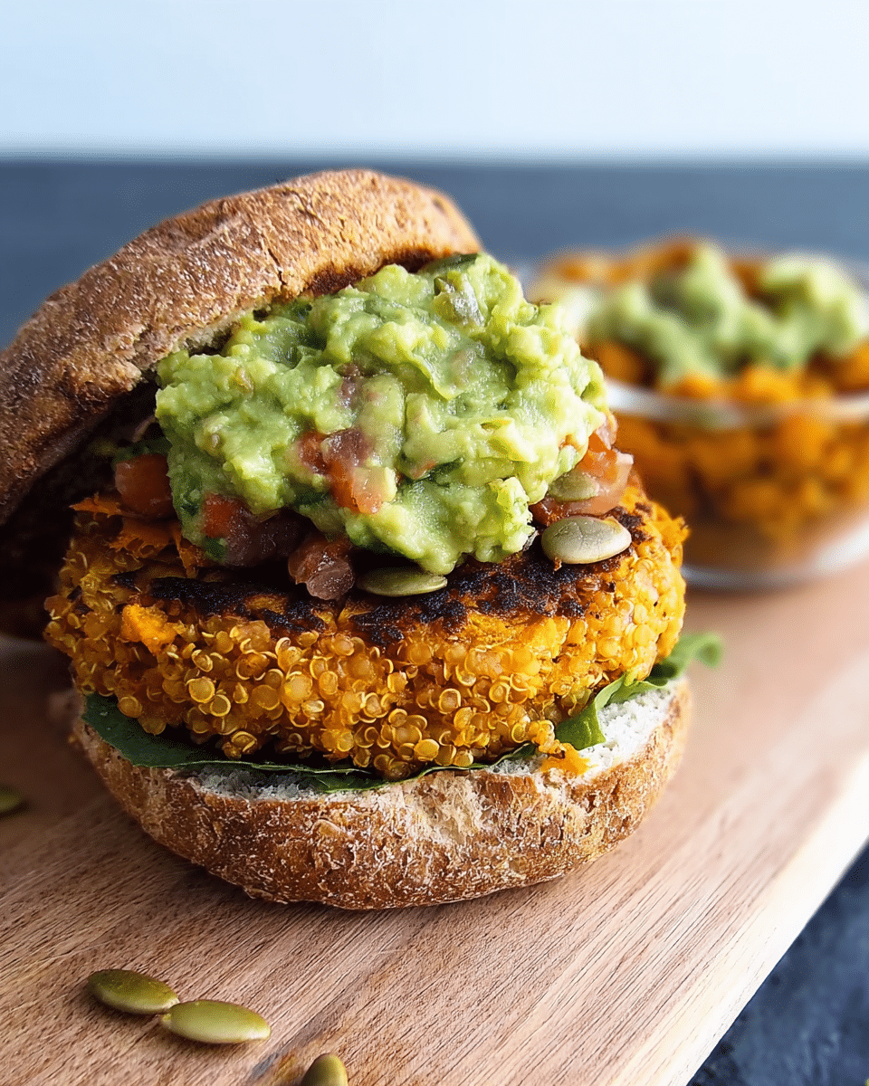 Chipotle Quinoa Sweet Potato Burgers