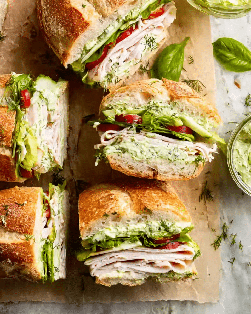Green Goddess Party Sandwiches