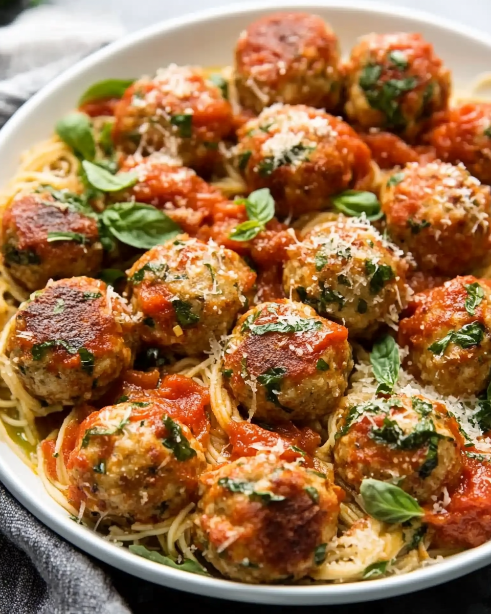 Italian Baked Chicken Meatballs