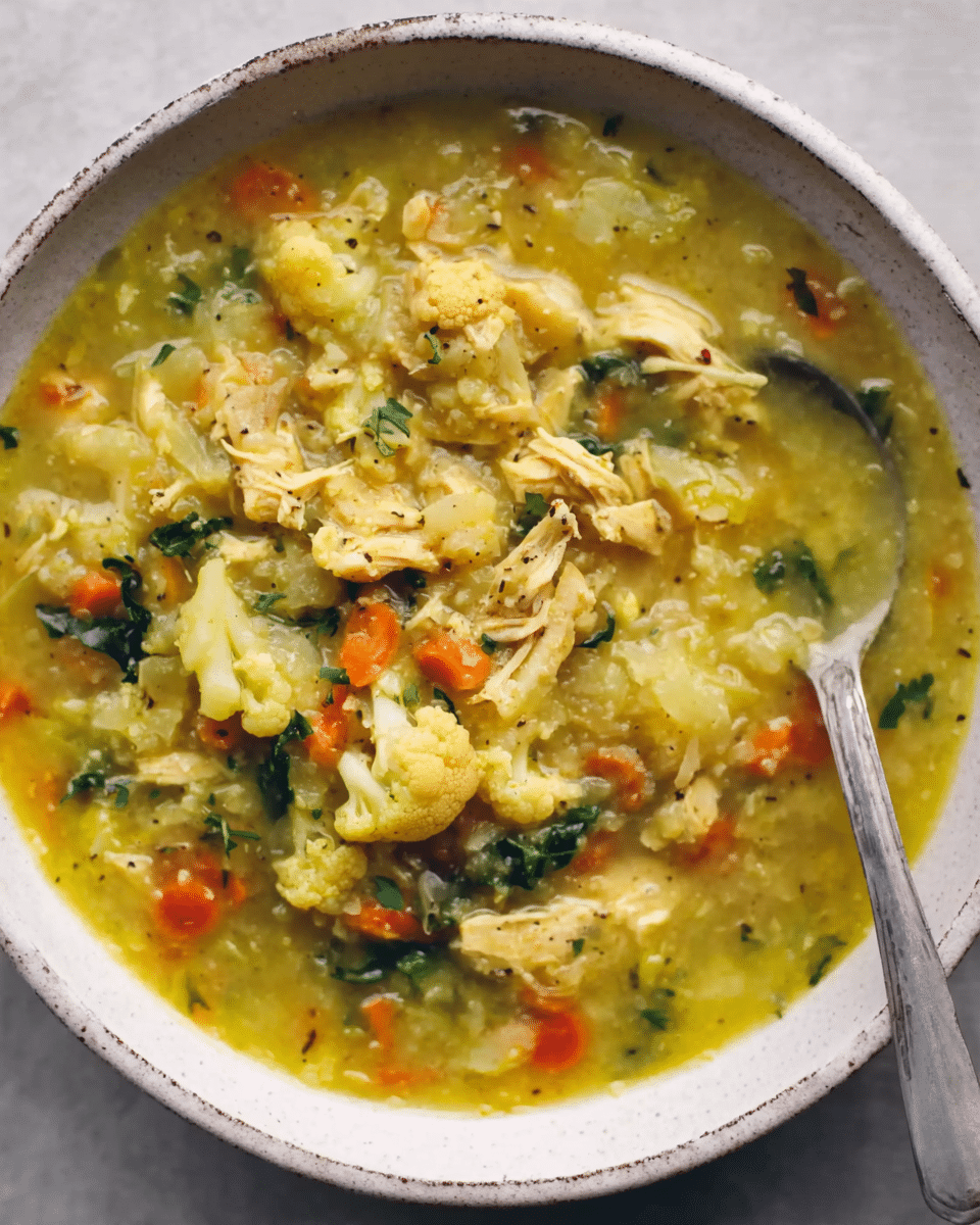 Anti-Inflammatory Cauliflower Chicken Soup