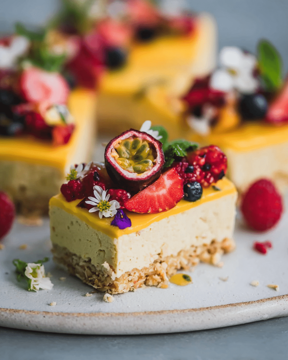 End of Summer Tropical Slice with Fresh Berry Salsa