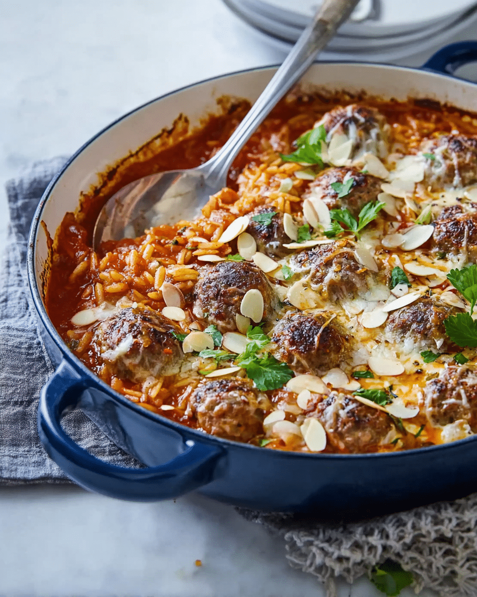 Meatball and Risoni Bake