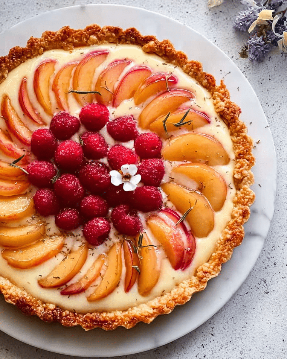 White Peach Mascarpone Tart
