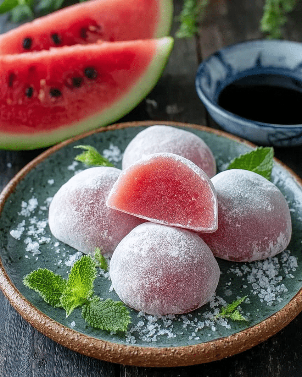Watermelon Mochi