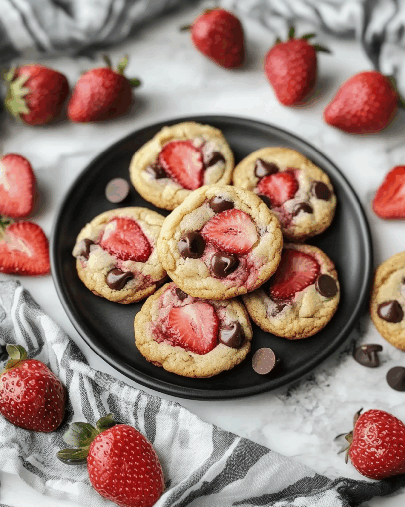 Strawberry Chocolate Chip Cookies