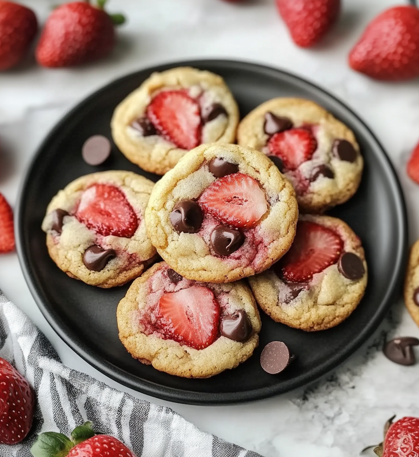 Strawberry Chocolate Chip Cookies
