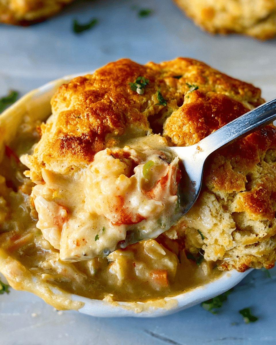 Cheddar Bay Biscuit Seafood Pot Pie