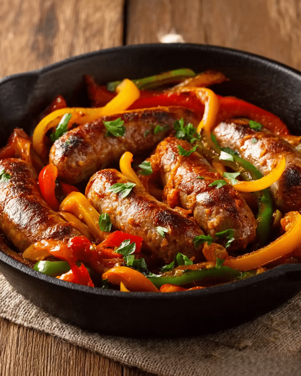 Grilled Sausage with Peppers