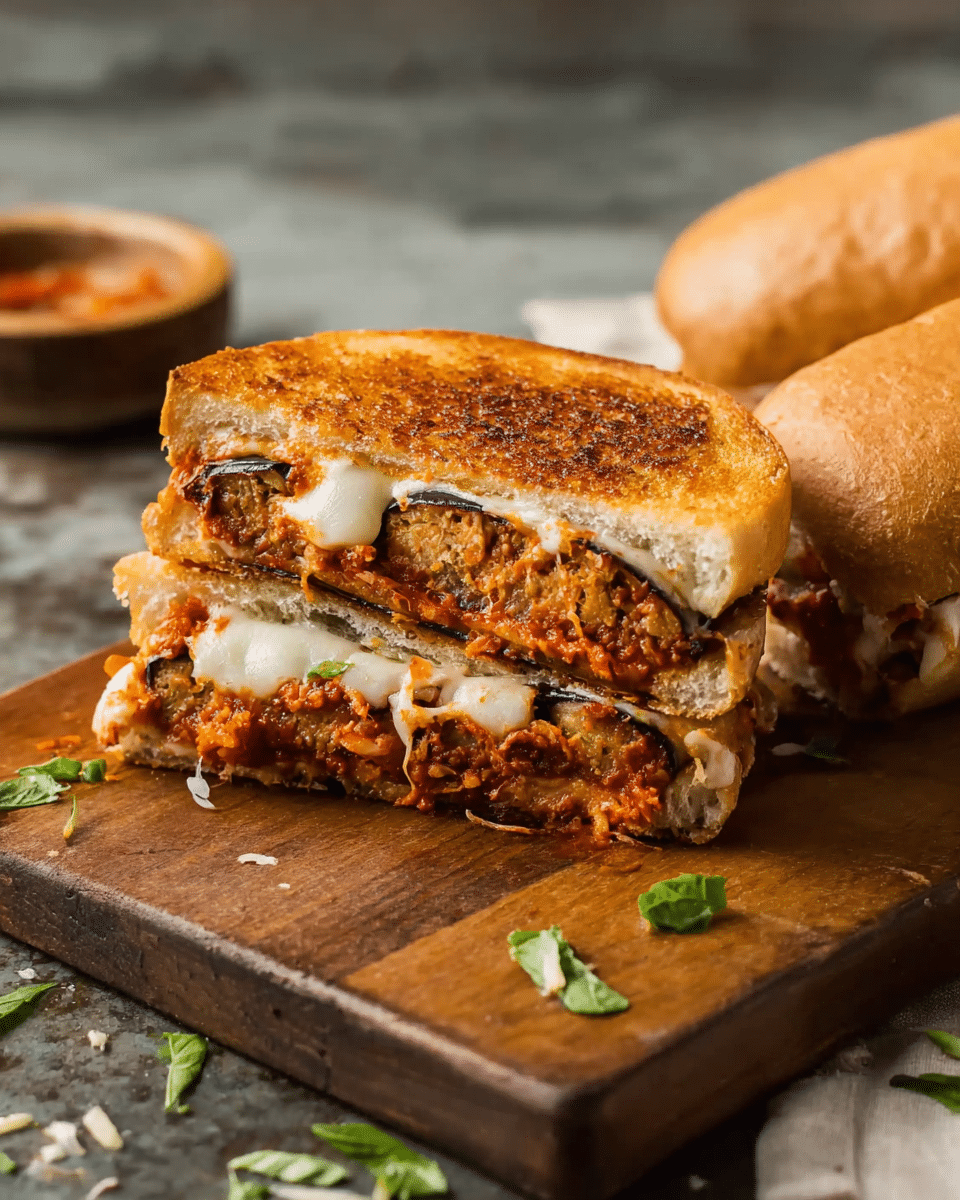 Eggplant Parmesan Sandwich