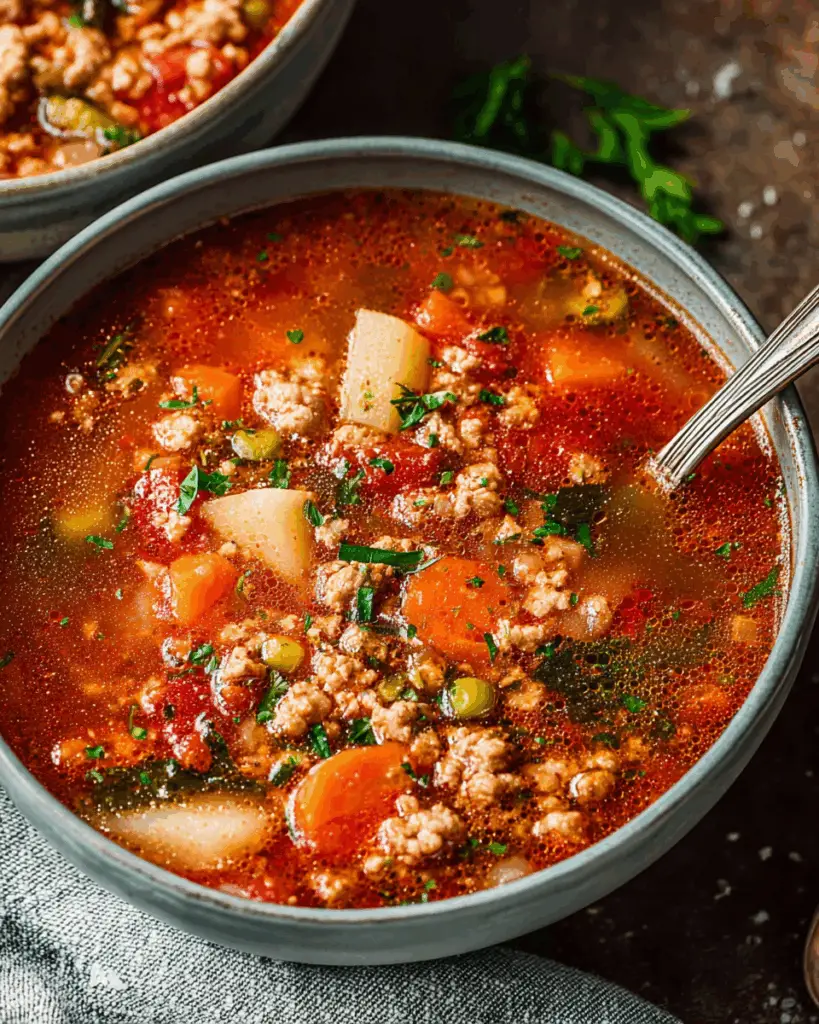 Ground Turkey Vegetable Soup
