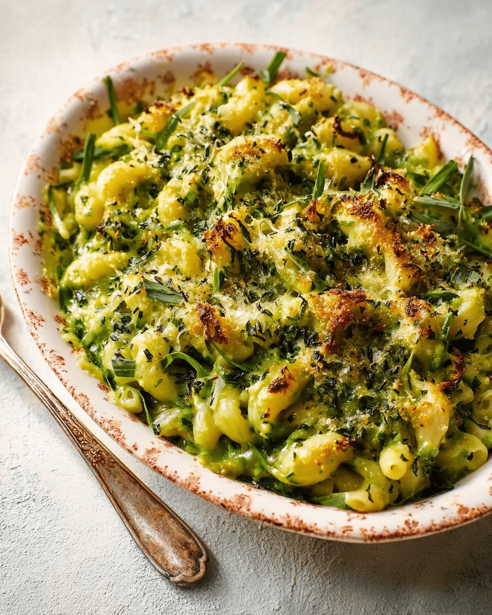 Wild Garlic Macaroni Cheese