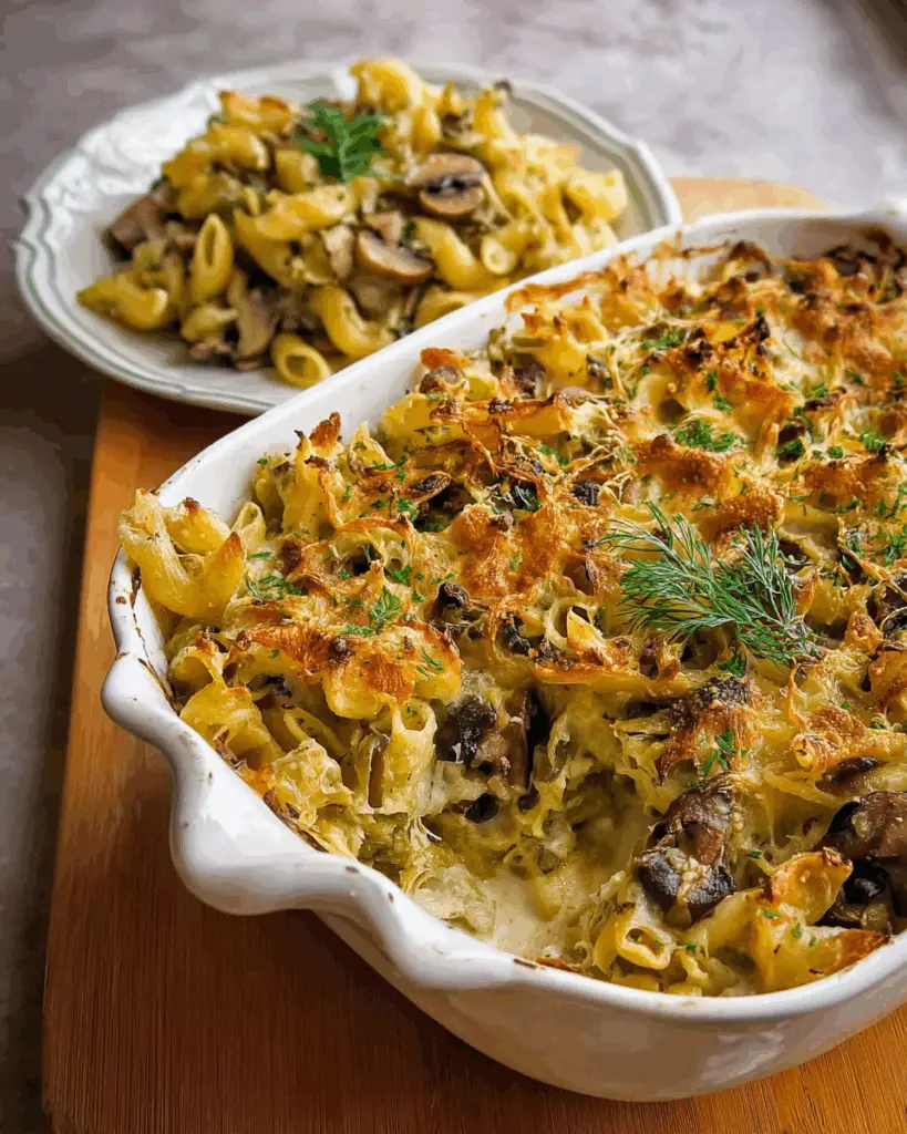 Creamy Leek and Mushroom Pasta Bake