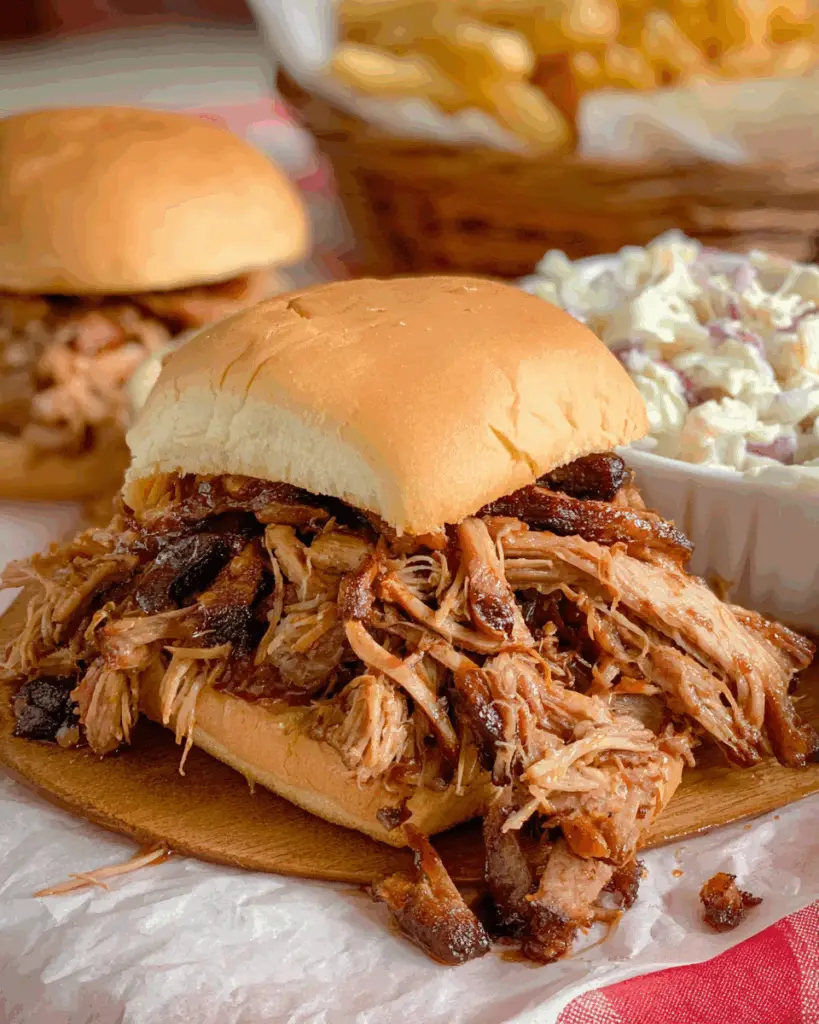 Smoked Carolina Pulled Pork Sandwiches