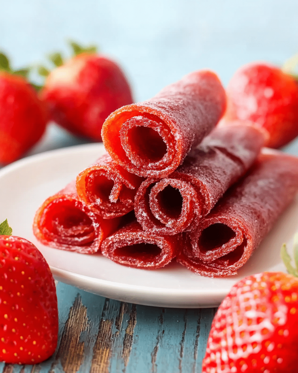 3-Ingredient Homemade Strawberry Fruit Roll-Ups