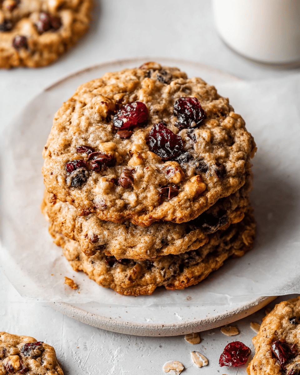 Giant Oatmeal Cranberry Cookies