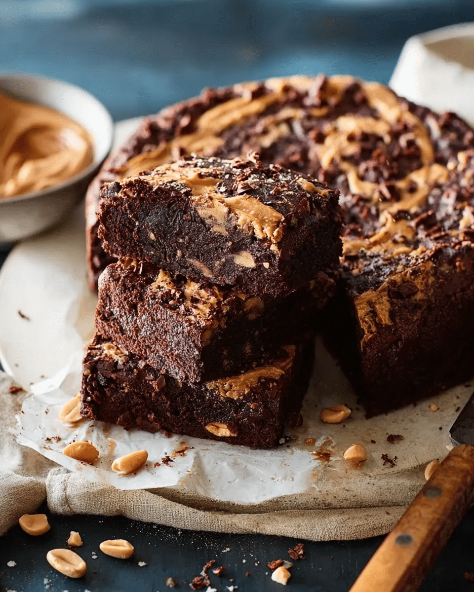 Slow Cooker Peanut Butter Brownies
