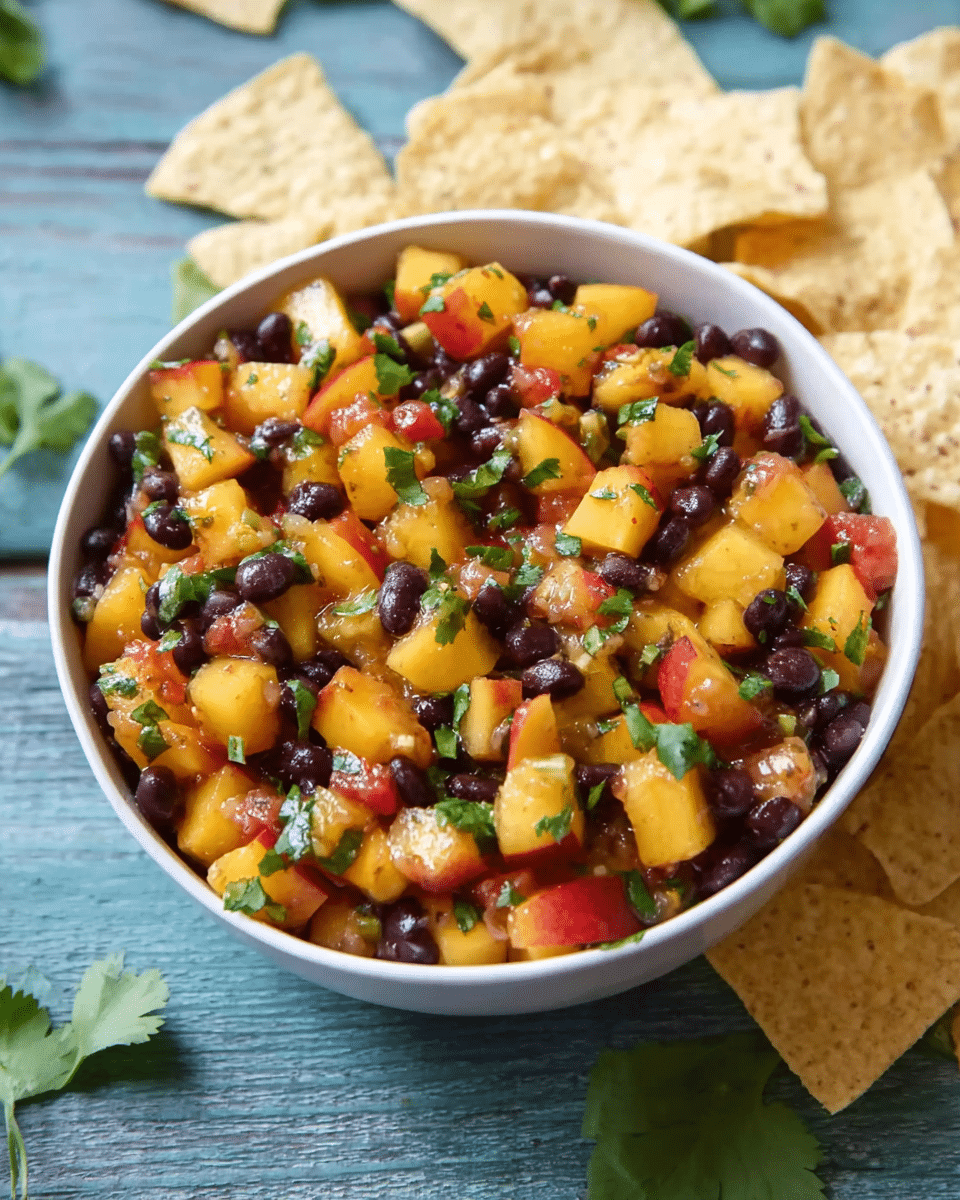 Peach Black Bean Salsa