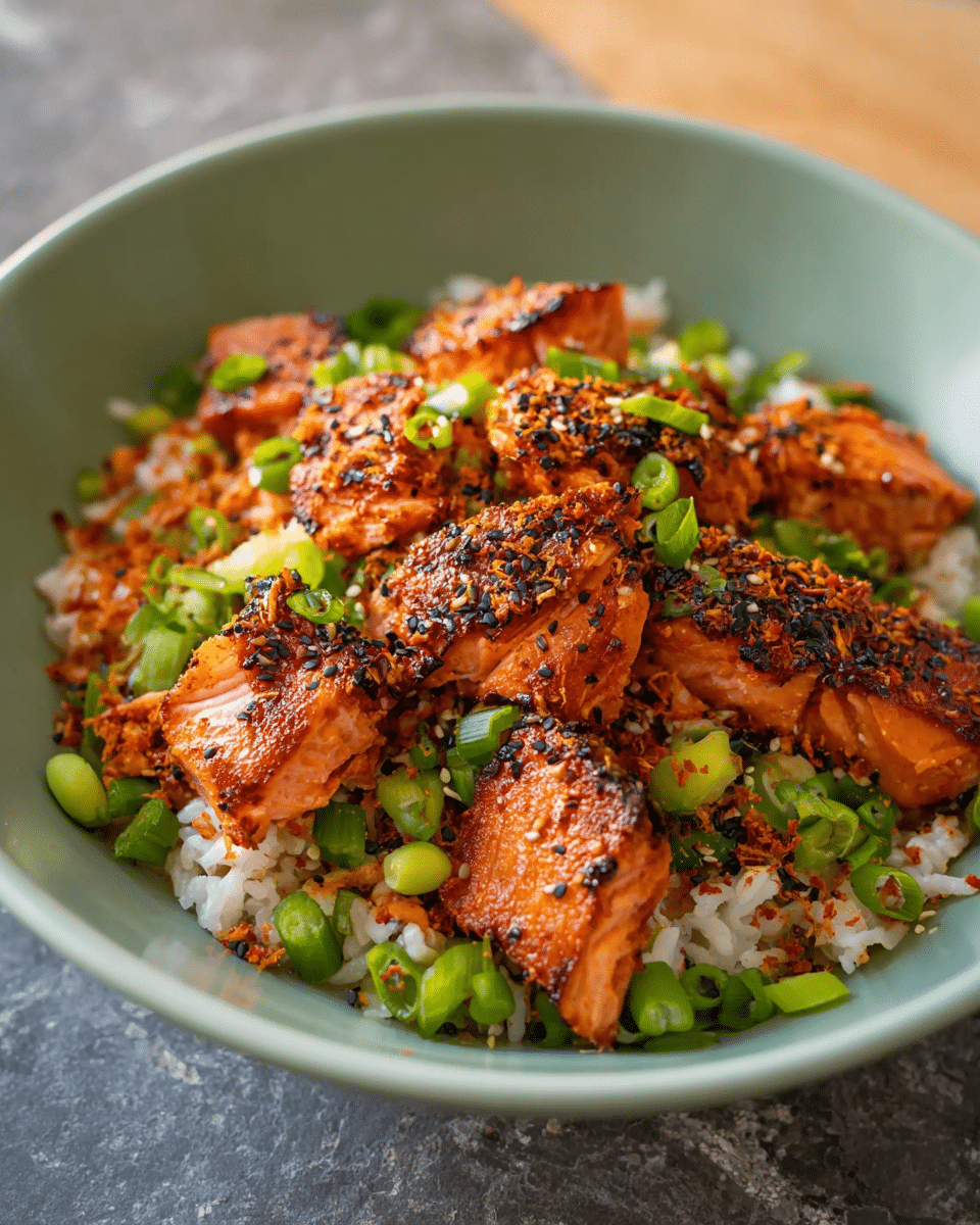 Spicy Salmon Rice Bowl