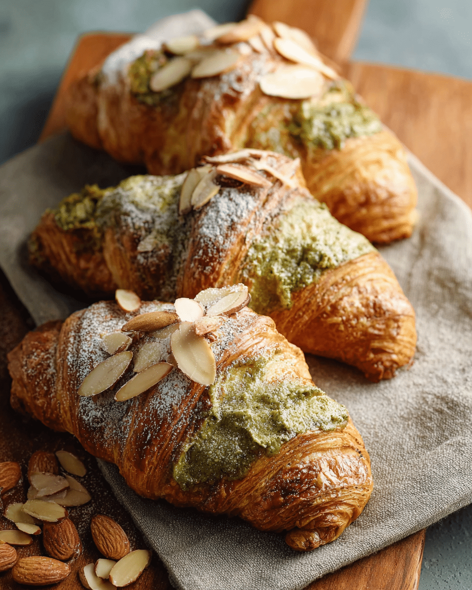 Matcha Almond Croissants