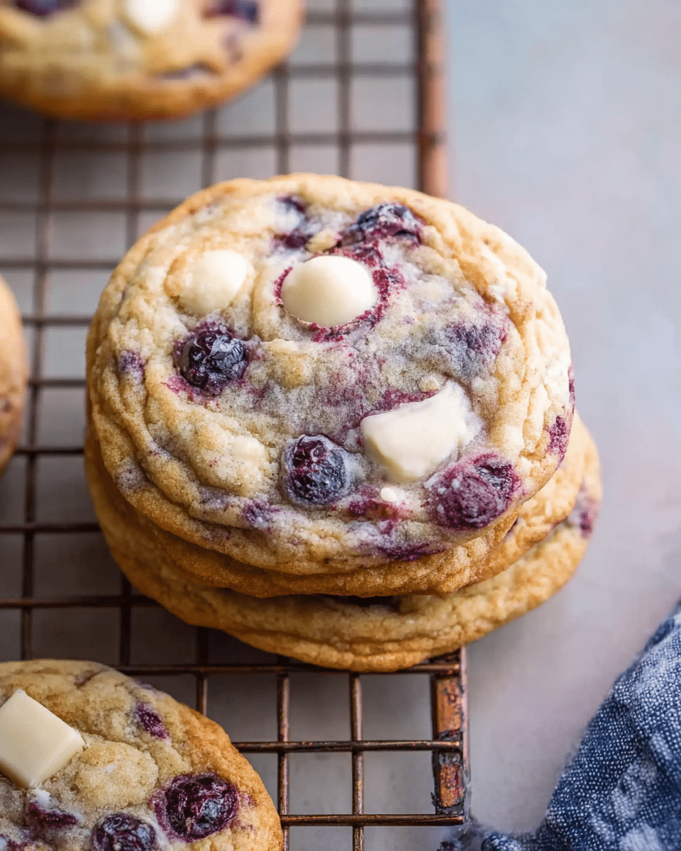 Blueberry White Chocolate Cookies