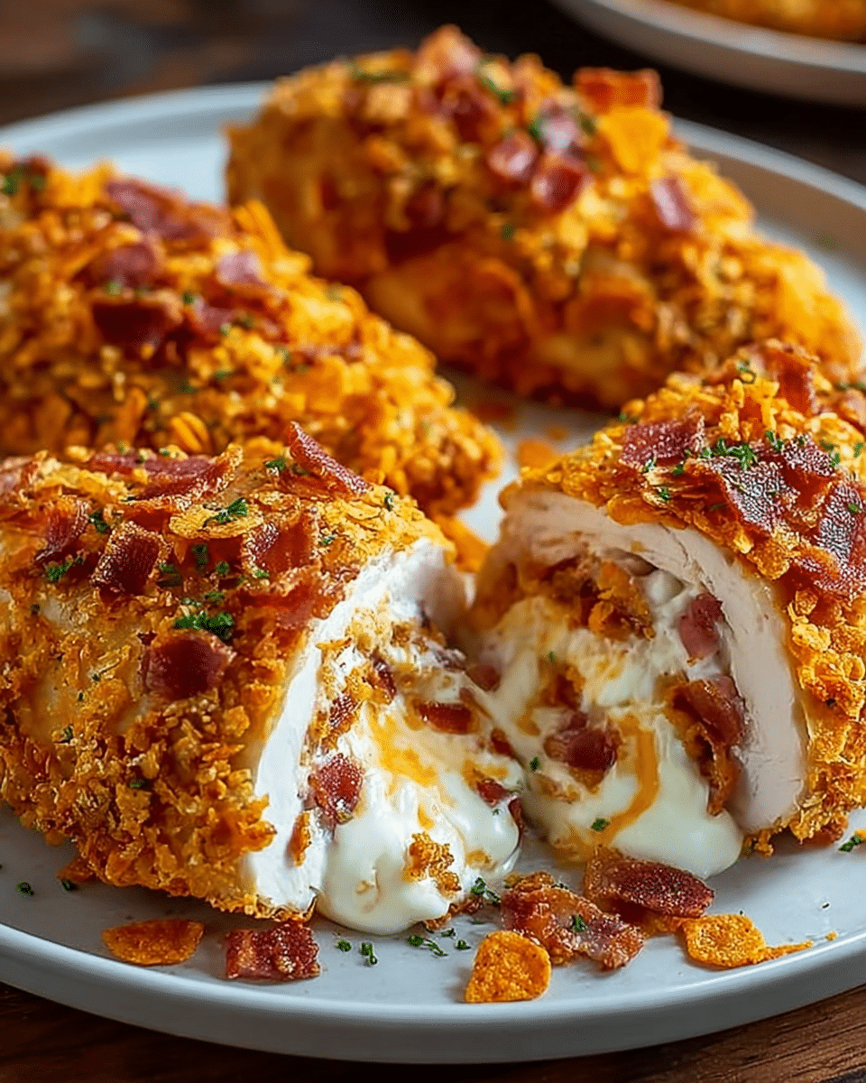 Cream Cheese and Bacon Stuffed Doritos Chicken