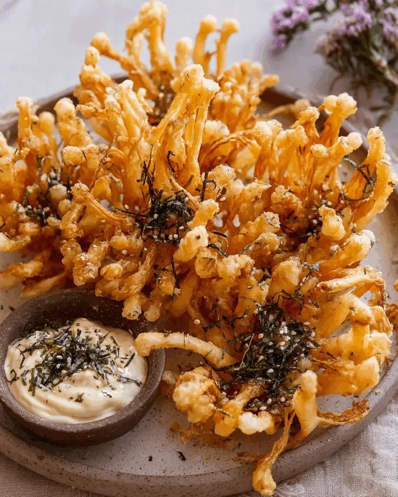 Crispy Fried Enoki Mushrooms
