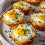 Crispy Hash Brown Egg Cups with Melted Cheese