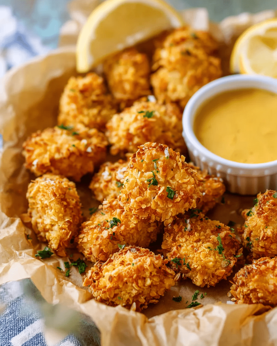 Oven Baked Popcorn Chicken