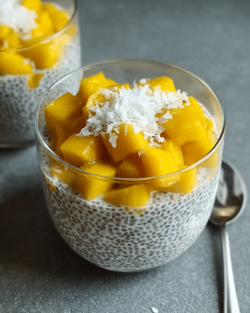 Easy Mango Coconut Chia Seed Pudding