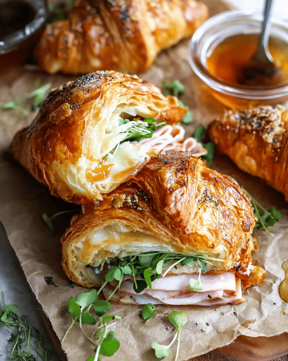Buttery Garlic Baked Croissant