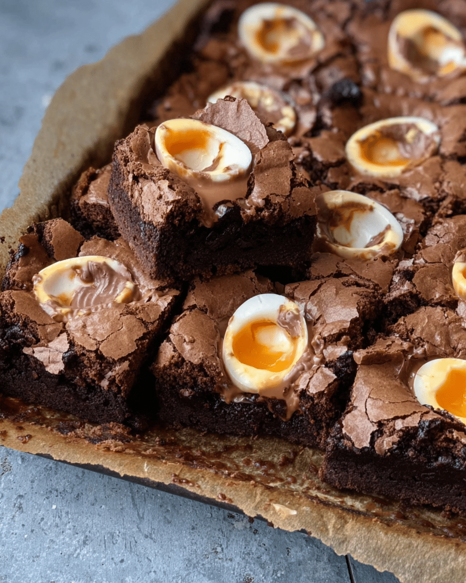 Cadbury Creme Egg Chocolate Brownies