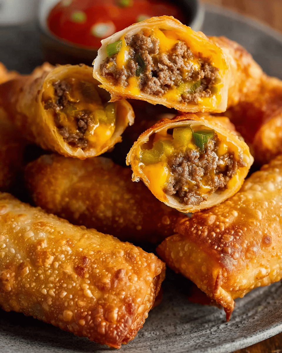 Cheeseburger Egg Rolls