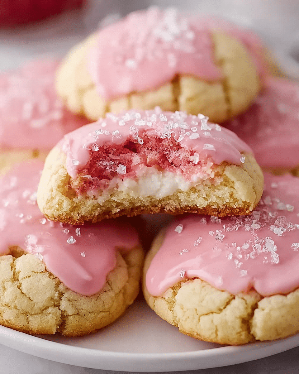 Soft Strawberry Cheesecake Cookies